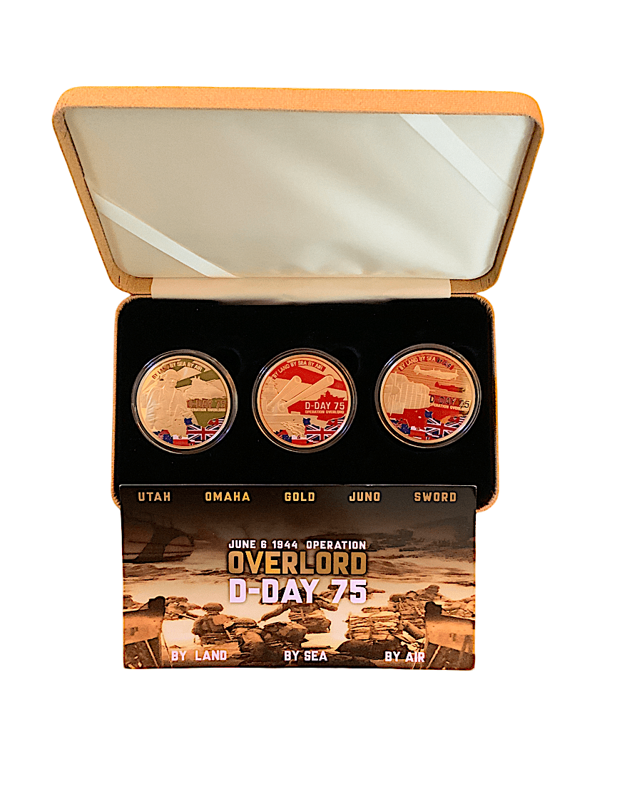 1944 Overlord D-Day 75 cased coin set